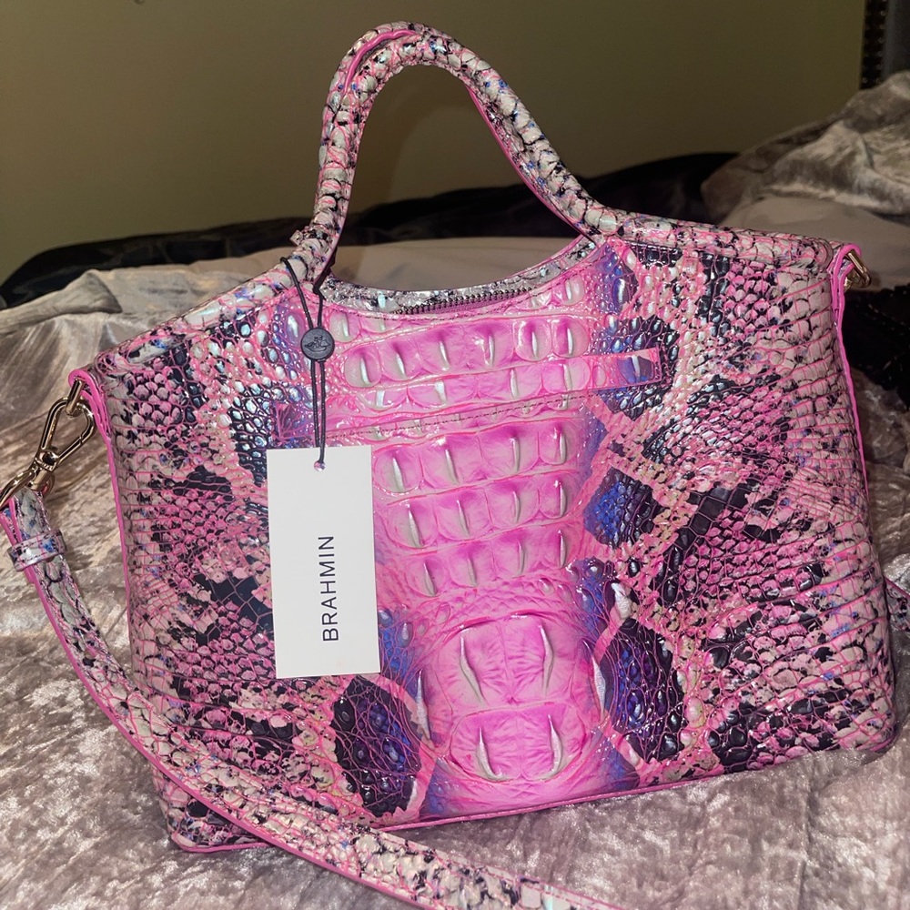 Small Elaine Satchel Crossbody Melbourne Brahmin Bag